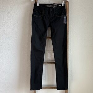 Miss Me Skinny Black Embellished Jeans NWT girls sz: 8